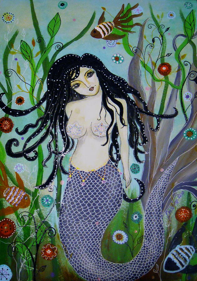 Princess Mermaid Painting by Pristine Cartera Turkus