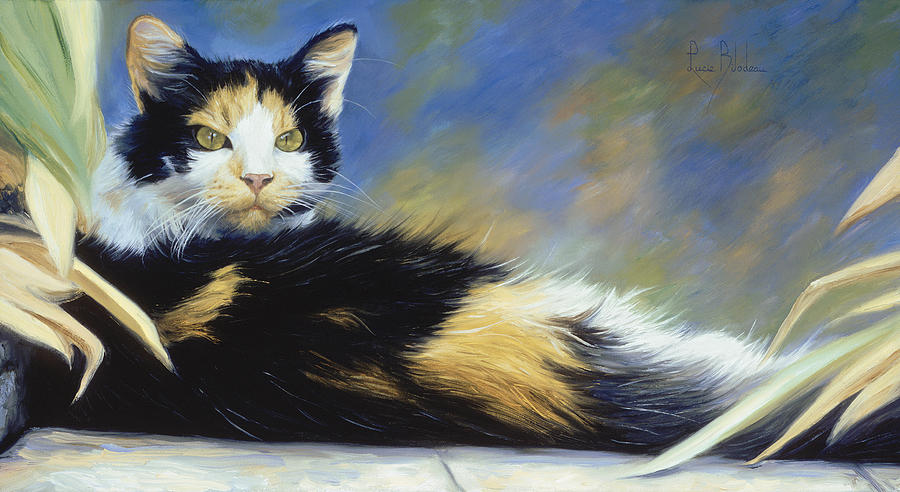 Cat Painting - Princess of the Garden by Lucie Bilodeau