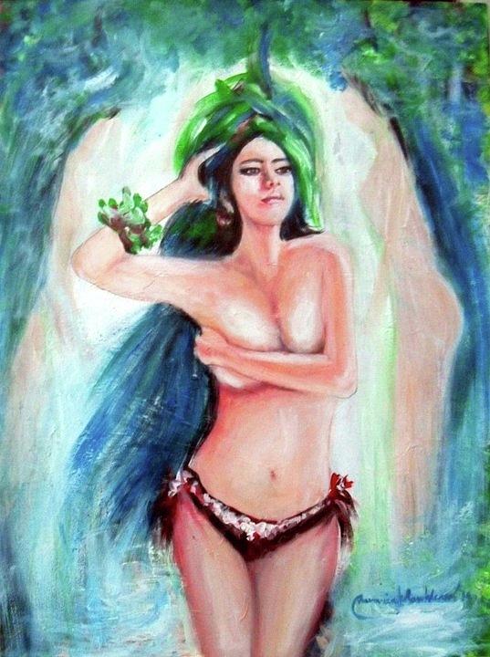 Princess of the tree Painting by Wanvisa Klawklean