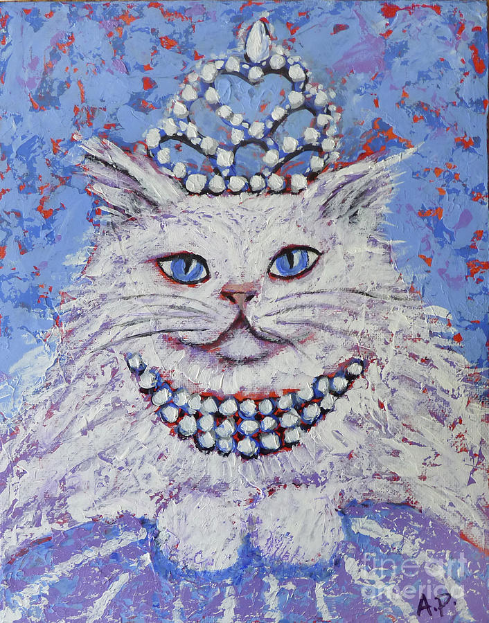 Princess Pussy Cat Painting by Audrey Peaty