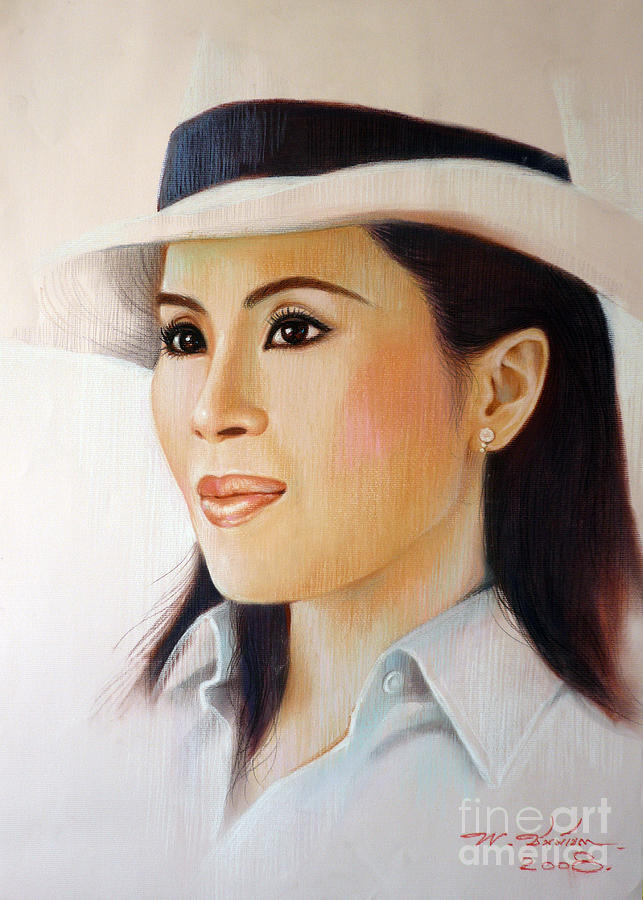Thai Painting - Princess Ubonrat Rachakanya by Chonkhet Phanwichien Thai Painting - Princess Ubonrat Rachakanya by Chonkhet Phanwichien