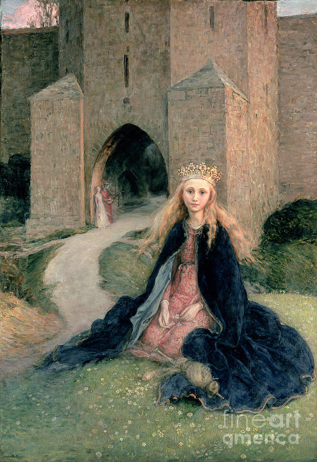 Princess with a spindle by Hanna Pauli Painting by Hanna Pauli