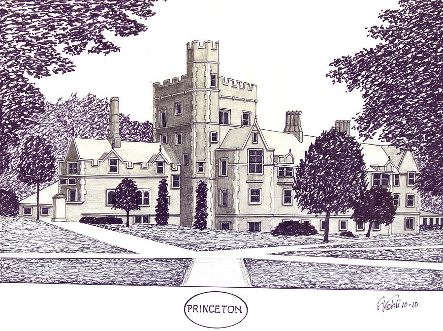 Historic Buildings Drawing - Princeton by Frederic Kohli