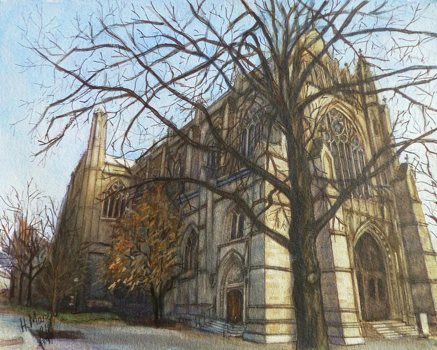 Princeton University Chapel Painting by Henrieta Maneva
