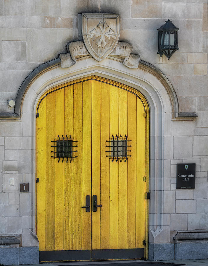 Princeton University Photograph - Princeton University Community Hall Door by Susan Candelario