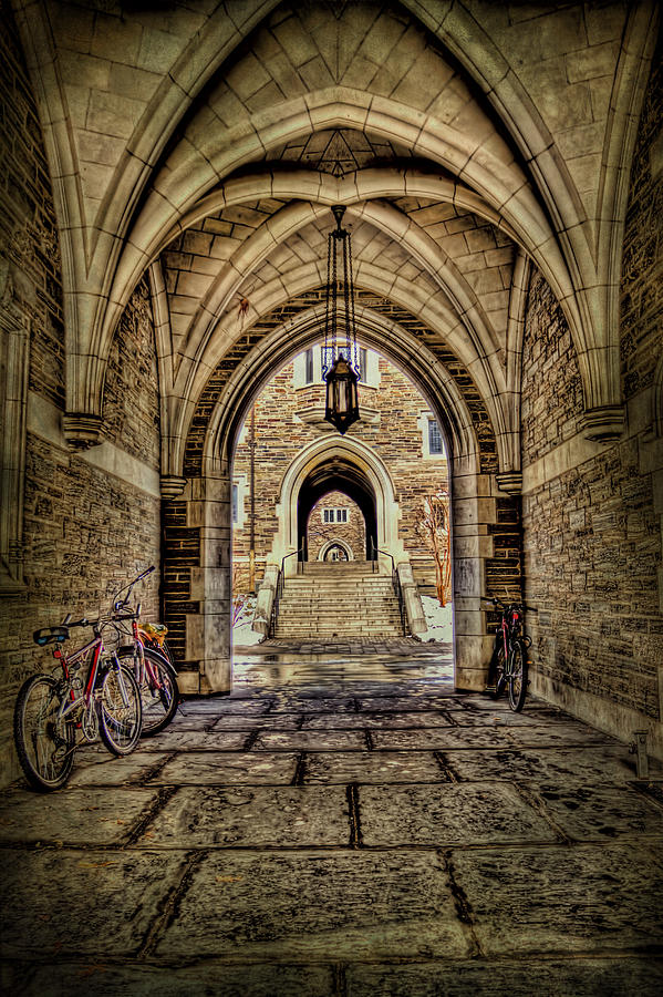 Princeton University Gothic Arches In Winter Photograph