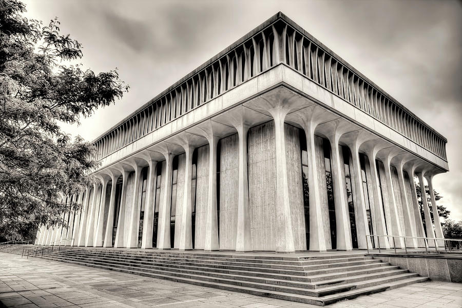 Princeton University, Princeton, New Jersey In Black And White Photograph