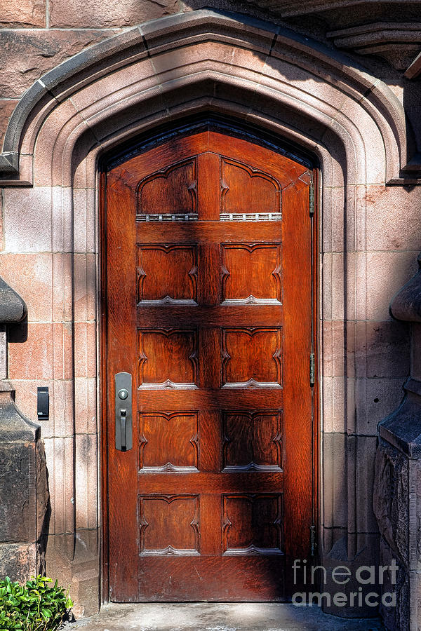 Princeton University Wood Door  Photograph by Olivier Le Queinec