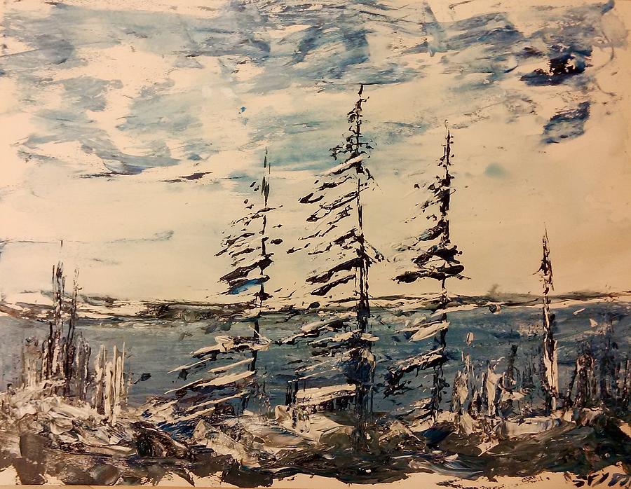 Principal Lake Painting by Desmond Raymond  and Sandi Ferguson