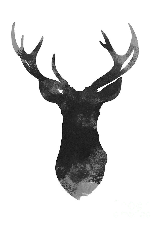 https://images.fineartamerica.com/images/artworkimages/mediumlarge/1/print-gift-idea-deer-head-illustration-gray-deer-art-joanna-szmerdt.jpg