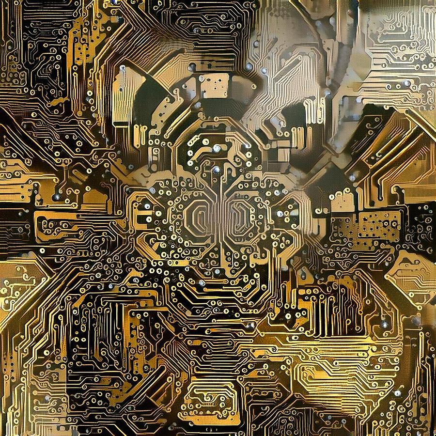 Printed circuit board Digital Art by Bruce Rolff