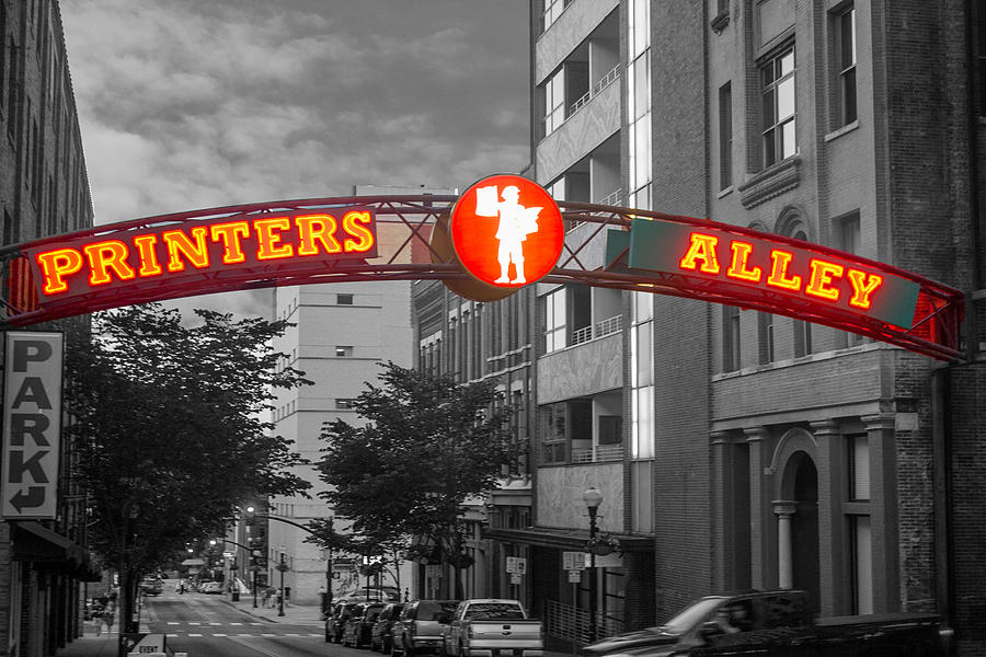 Printers Alley Sign Photograph