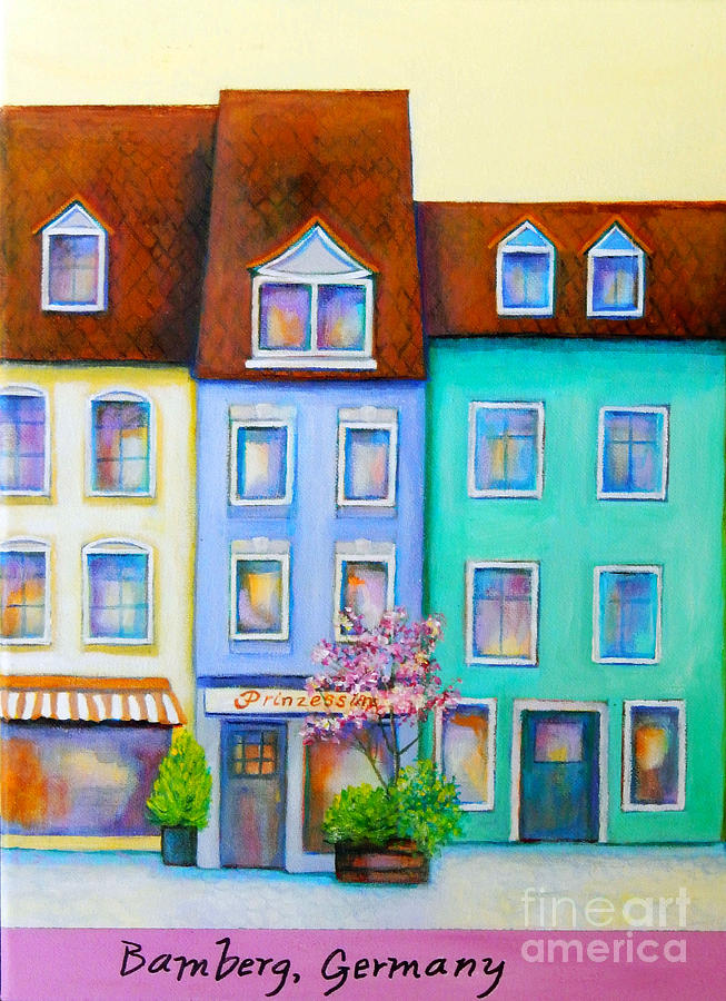 Prinzess Hotel Painting by Sharon Nelson-Bianco