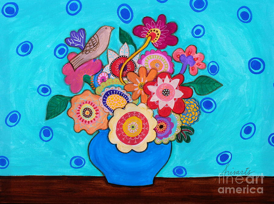 Flower Painting - Prisarts Blooms by Pristine Cartera Turkus