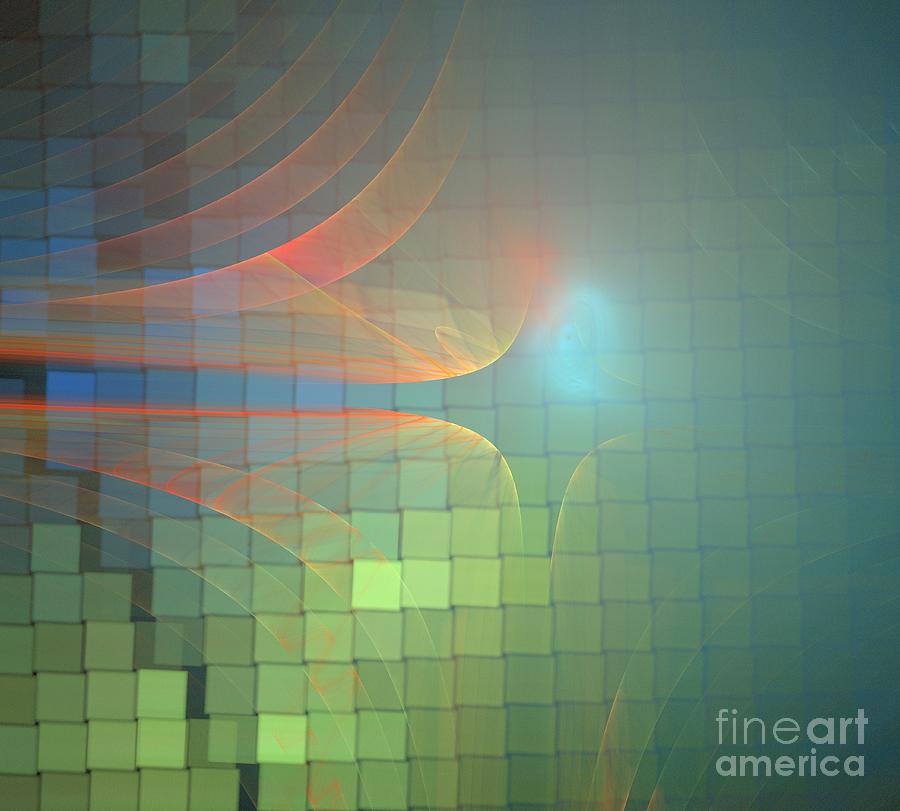 Abstract Digital Art - Prism Blocks by Kim Sy Ok
