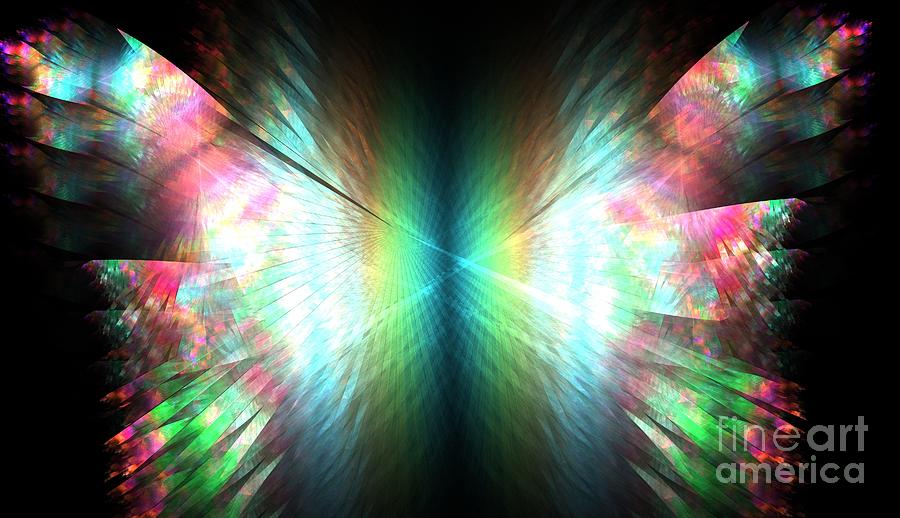 Abstract Digital Art - Prism Butterfly by Kim Sy Ok