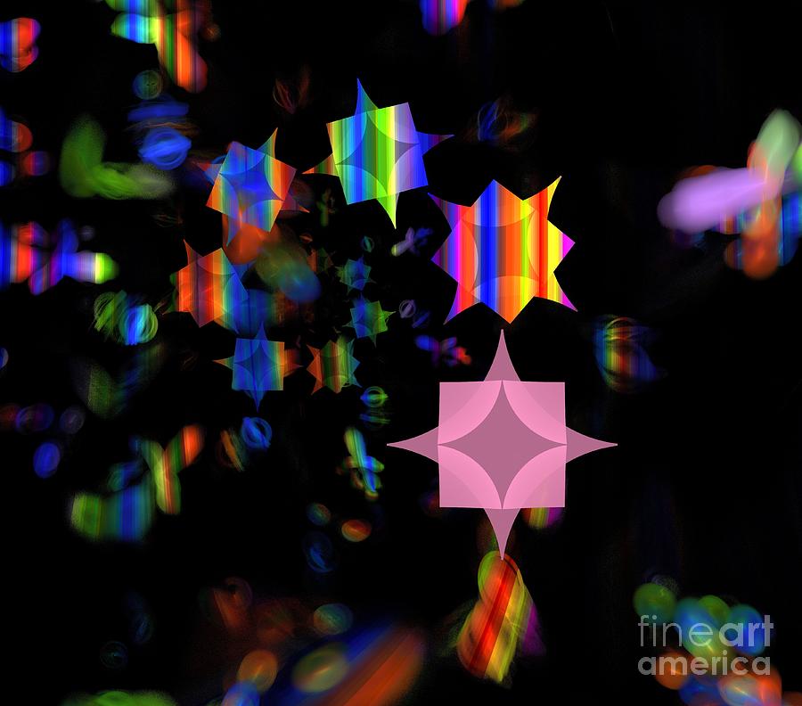 Abstract Digital Art - Prism Stars by Kim Sy Ok