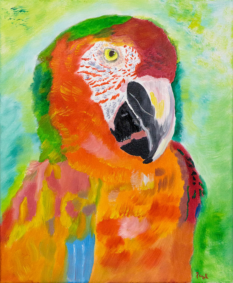 Prisma Parrot Painting by Meryl Goudey