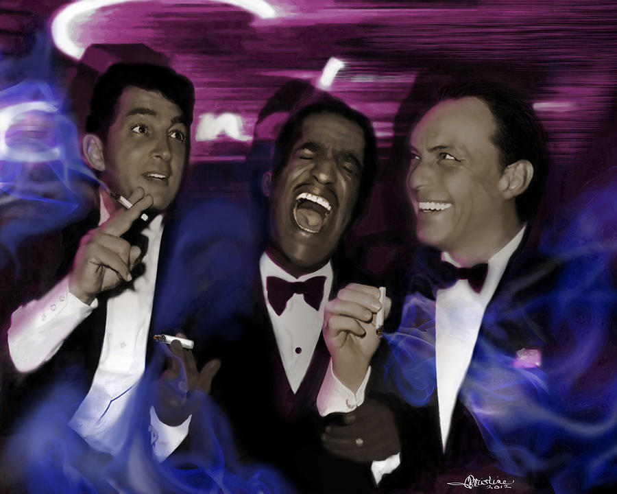 Frank Sinatra Mixed Media - Prismatic Rat Pack by Christine Mayfield