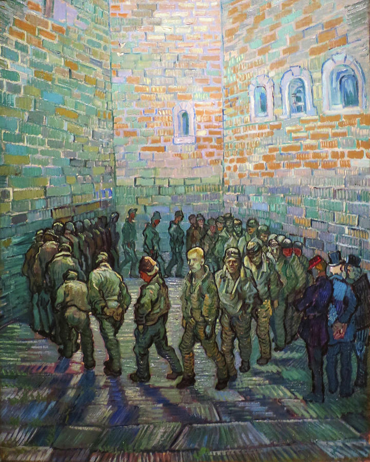 Prisoners Exercising Van Gogh 1890 Painting by Movie Poster Prints