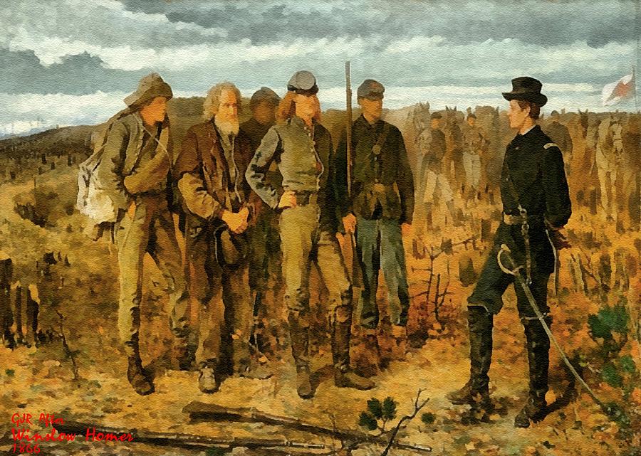 Winslow Homer Digital Art - Prisoners From The Front - After And Inspired By Winslow Homer - Original Painted In 1866 L A S  by Gert J Rheeders
