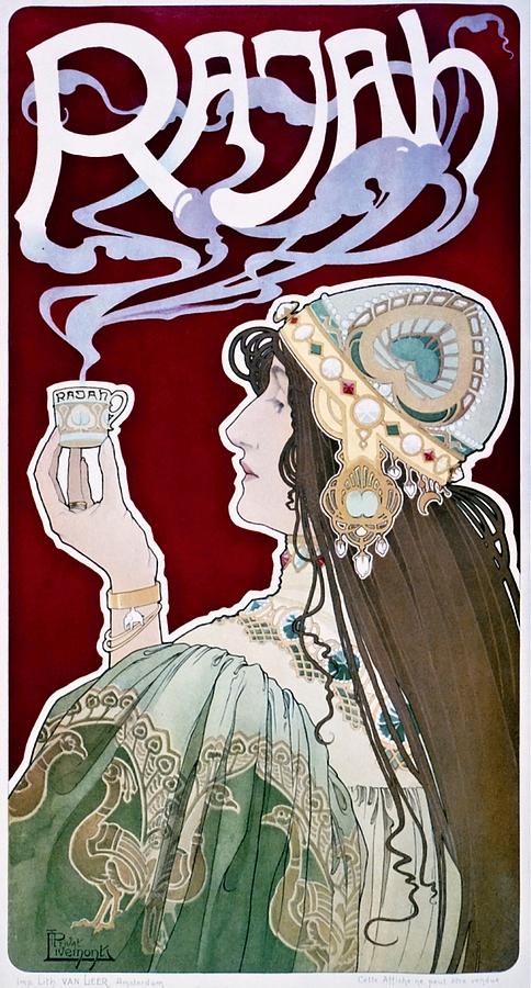Privat Livemont, Rajah, advertising poster, 1898 Painting by Vincent Monozlay