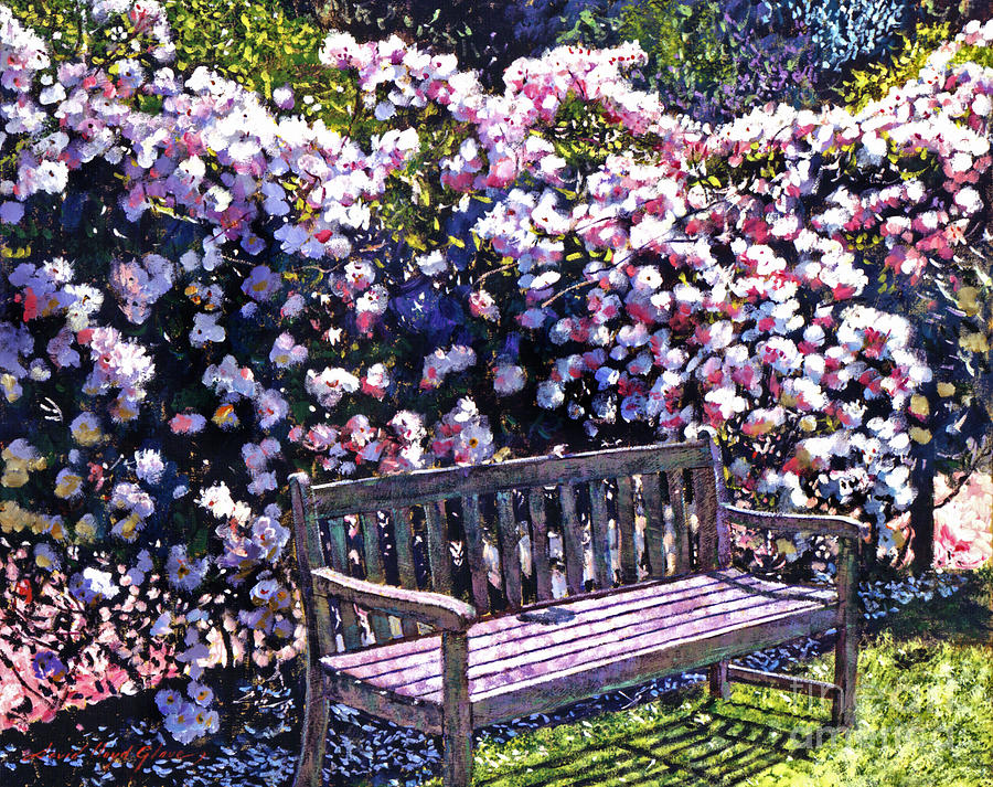 Flower Painting - Private Garden by David Lloyd Glover
