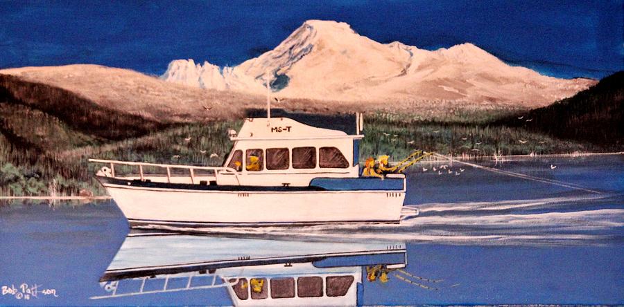 Private Power Boart and Mt. Baker Painting by Bob Patterson