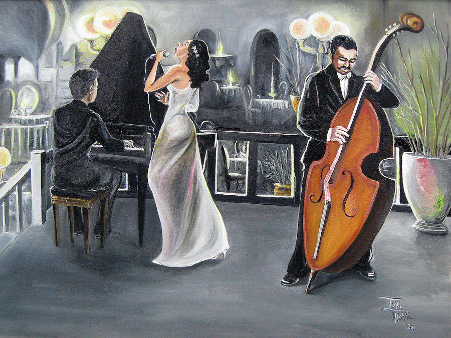 Musical Trio Painting - Private Session by Toni Thorne