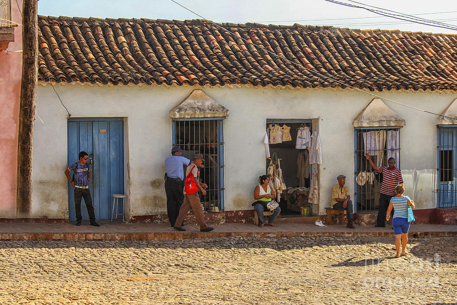 Private shops on a street in Trinidad, Cuba Photograph by Patricia Hofmeester