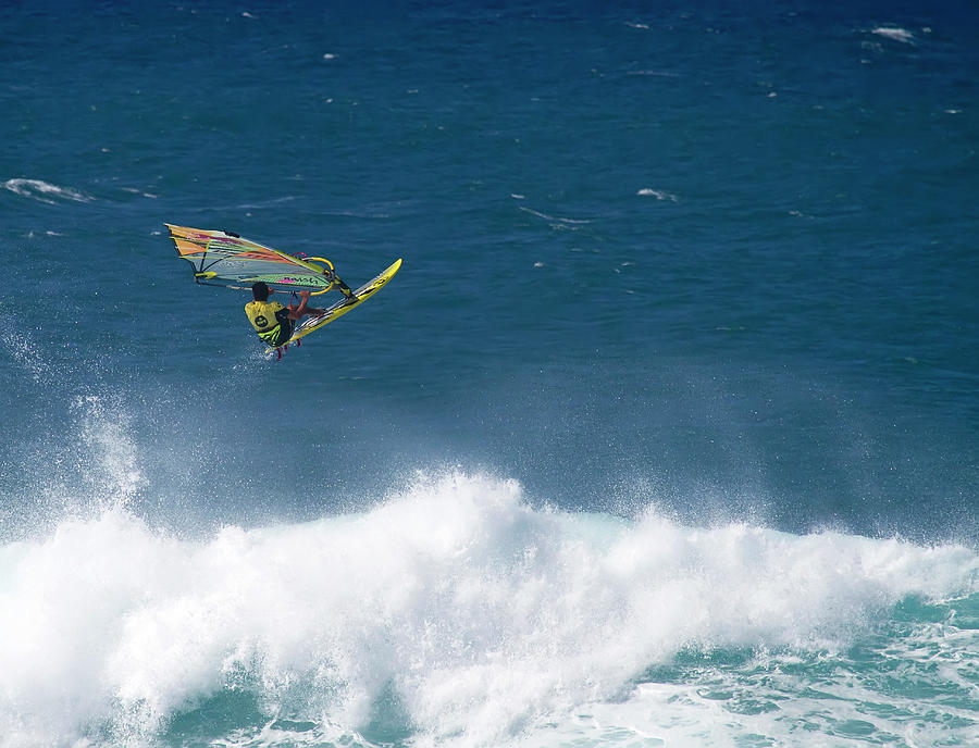 Pro sailboarder Maui Photograph by Waterdancer 