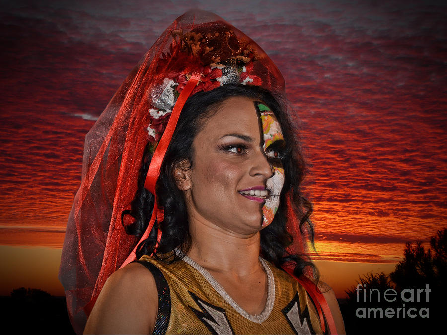 Pro Woman Wrestler Thunder Rosa at the End of a Day Photograph by Jim Fitzpatrick