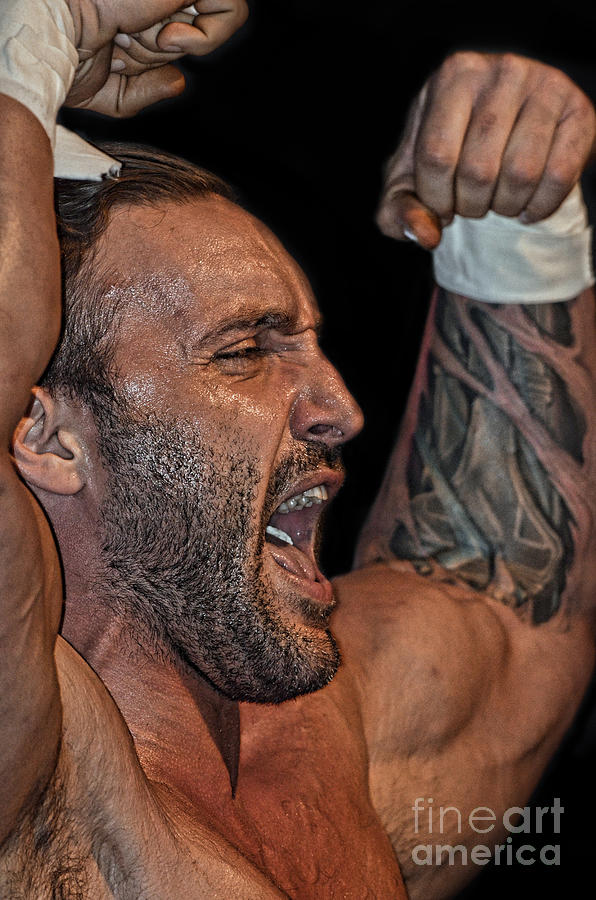 Pro Wrestler Chris Masters Intimidating His Opponent Photograph by Jim Fitzpatrick
