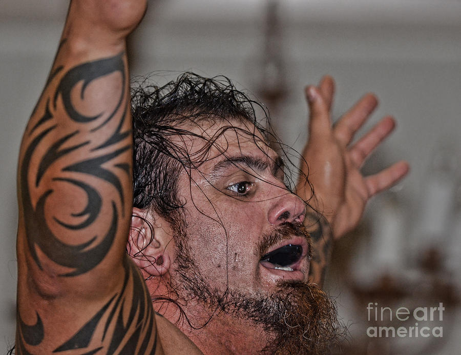 Pro Wrestler Sledge Photograph by Jim Fitzpatrick Pixels