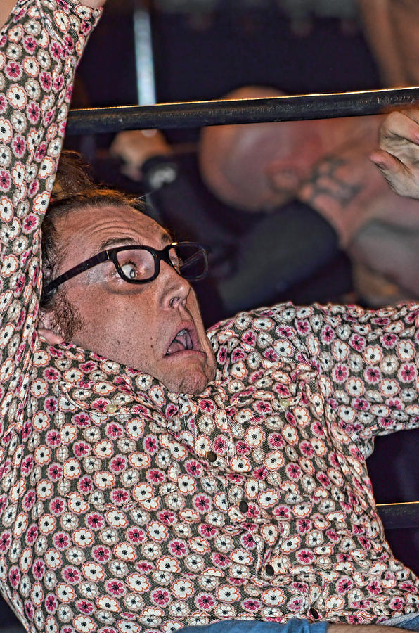 Pro Wrestler the Berkeley Brawler in a Bit of Trouble Photograph by Jim Fitzpatrick
