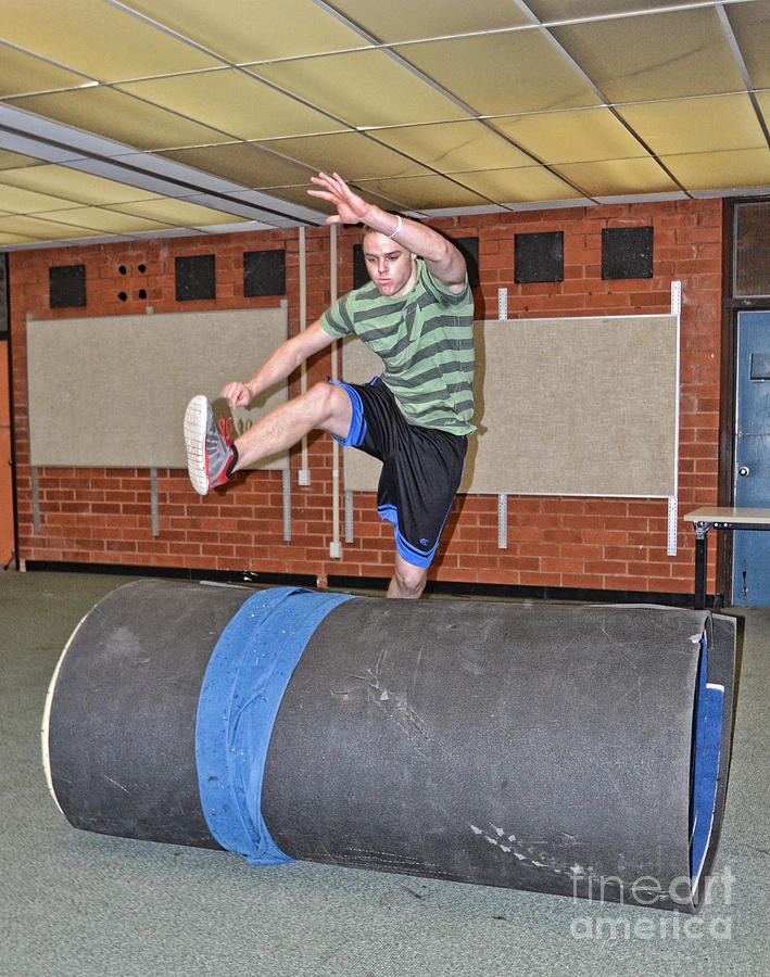 Obstacle Course Photograph - Pro Wrestling Training Obstacle Course  by Jim Fitzpatrick