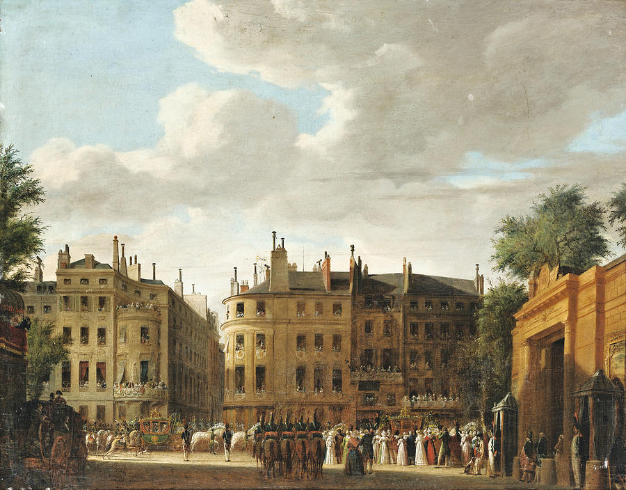 Procession of the Baptism of the King of Rome. Paris Painting by Hippolyte-Jean-Baptiste Garneray