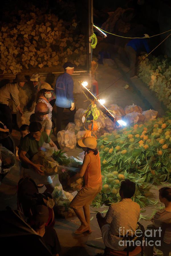 Produce Market Midnight Hanoi  Photograph by Chuck Kuhn