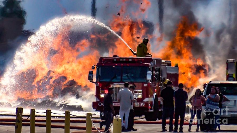 Produce Plant Fire Photograph by Chris Tarpening