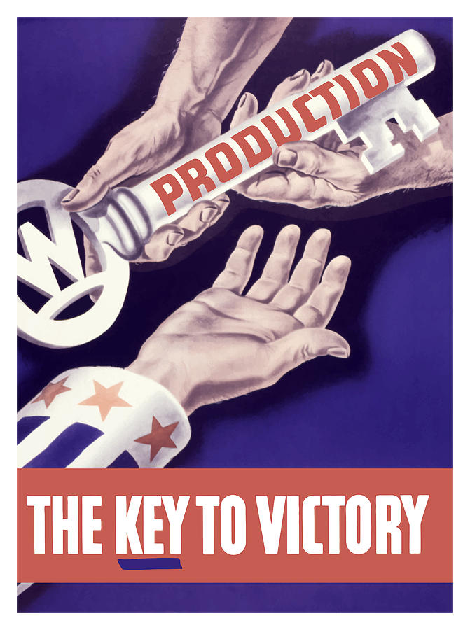 Production - The Key To Victory Painting by War Is Hell Store
