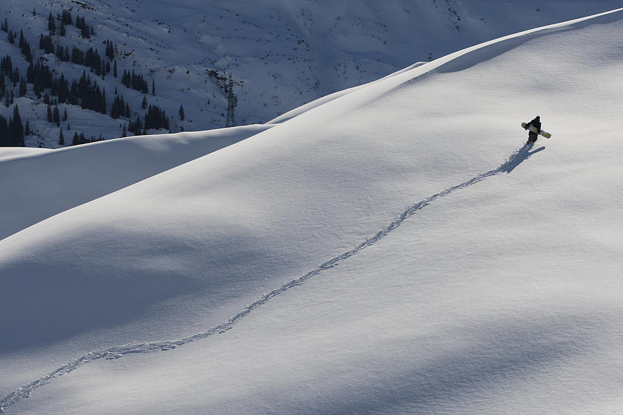 Winter Photograph - Professional Snowboarder, Gigi R by Dean Blotto Gray