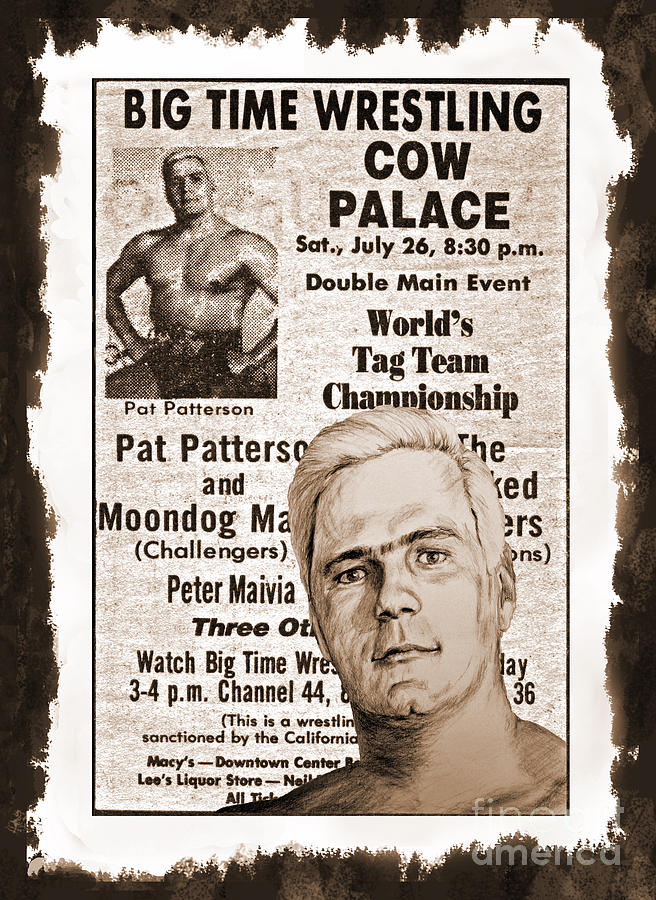 Professional Wrestling Legend Pat Patterson  Drawing by Jim Fitzpatrick
