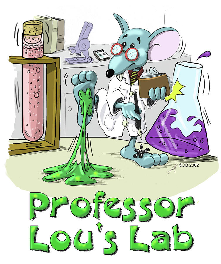 Cartoon Mixed Media - Professor Lou by Keith Piccolo