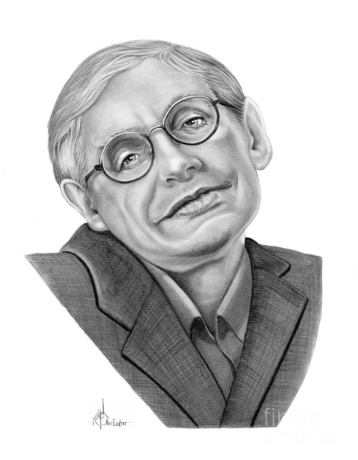 Professor Stephen Hawkings Drawing by Murphy Elliott Pixels