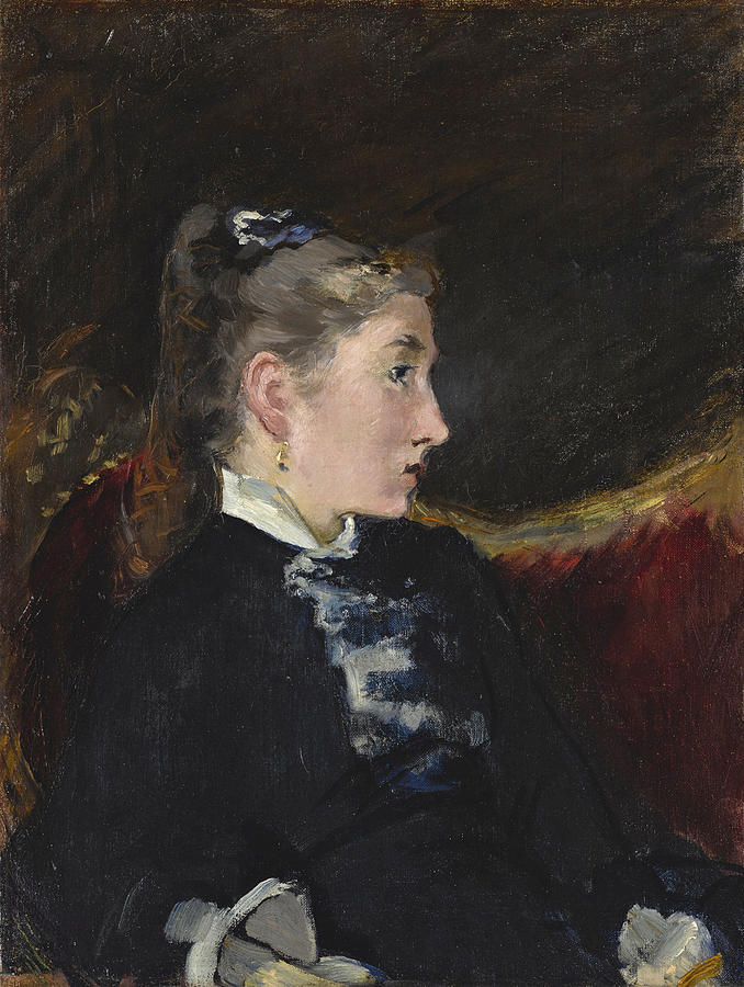Profil de Jeune Fille Painting by Edouard Manet