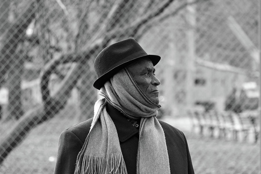 Profile Of A Man Wearing A Hat And Scarf -- 2 Photograph by Cora Wandel