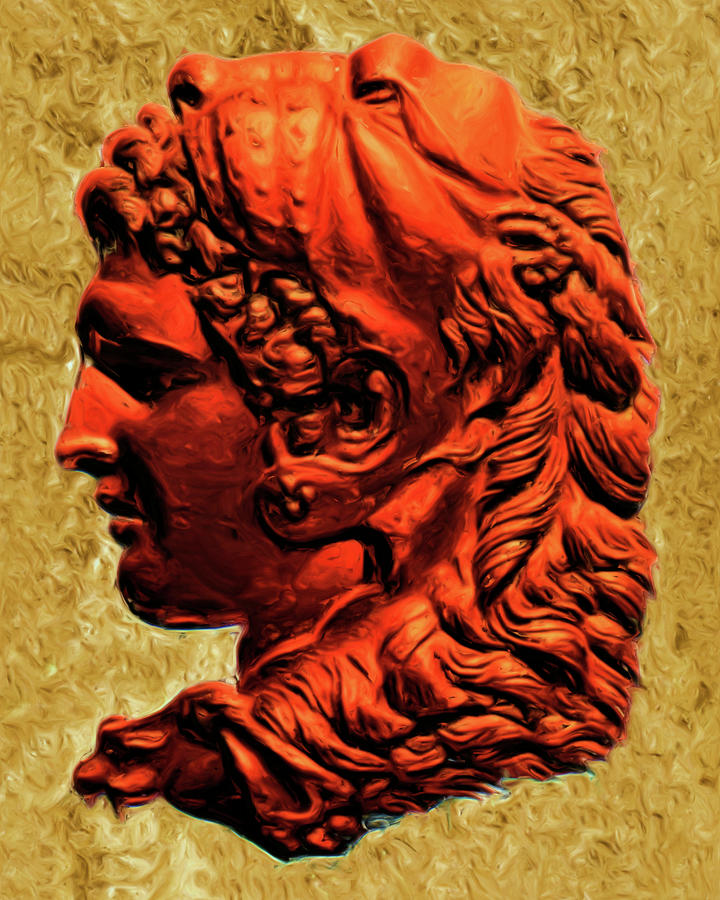 Profile of Alexander the Great Painting by Troy Caperton