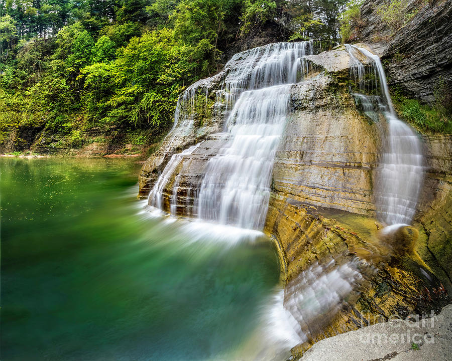Profile of the Lower Falls at Enfield Glen Photograph by Karen Jorstad