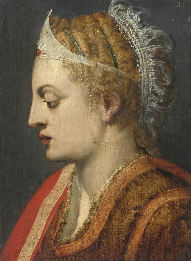 Profile Portrait of a Woman Painting by Frans Floris