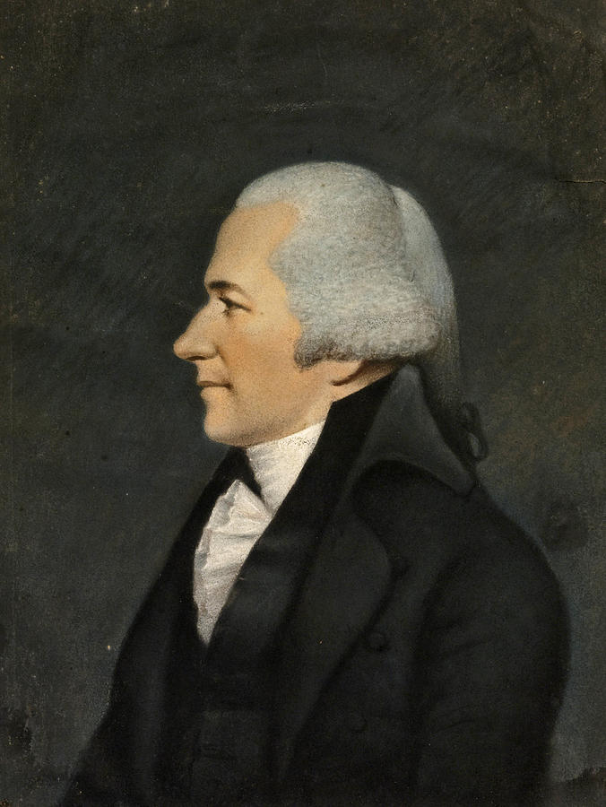 Profile Portrait of Alexander Hamilton Drawing by James Sharples